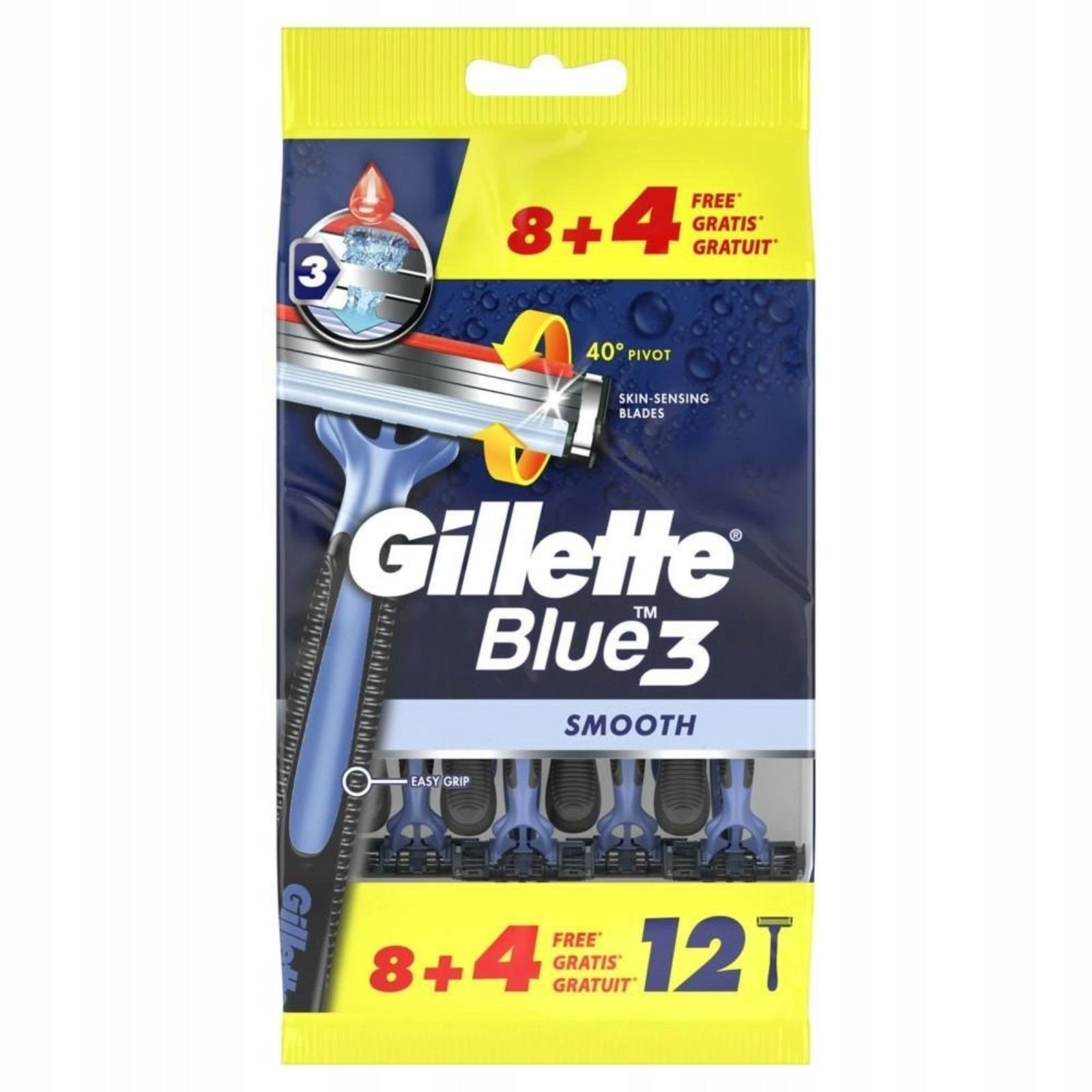Gillette Blue3 Smooth Maszynka do Golenia 12szt