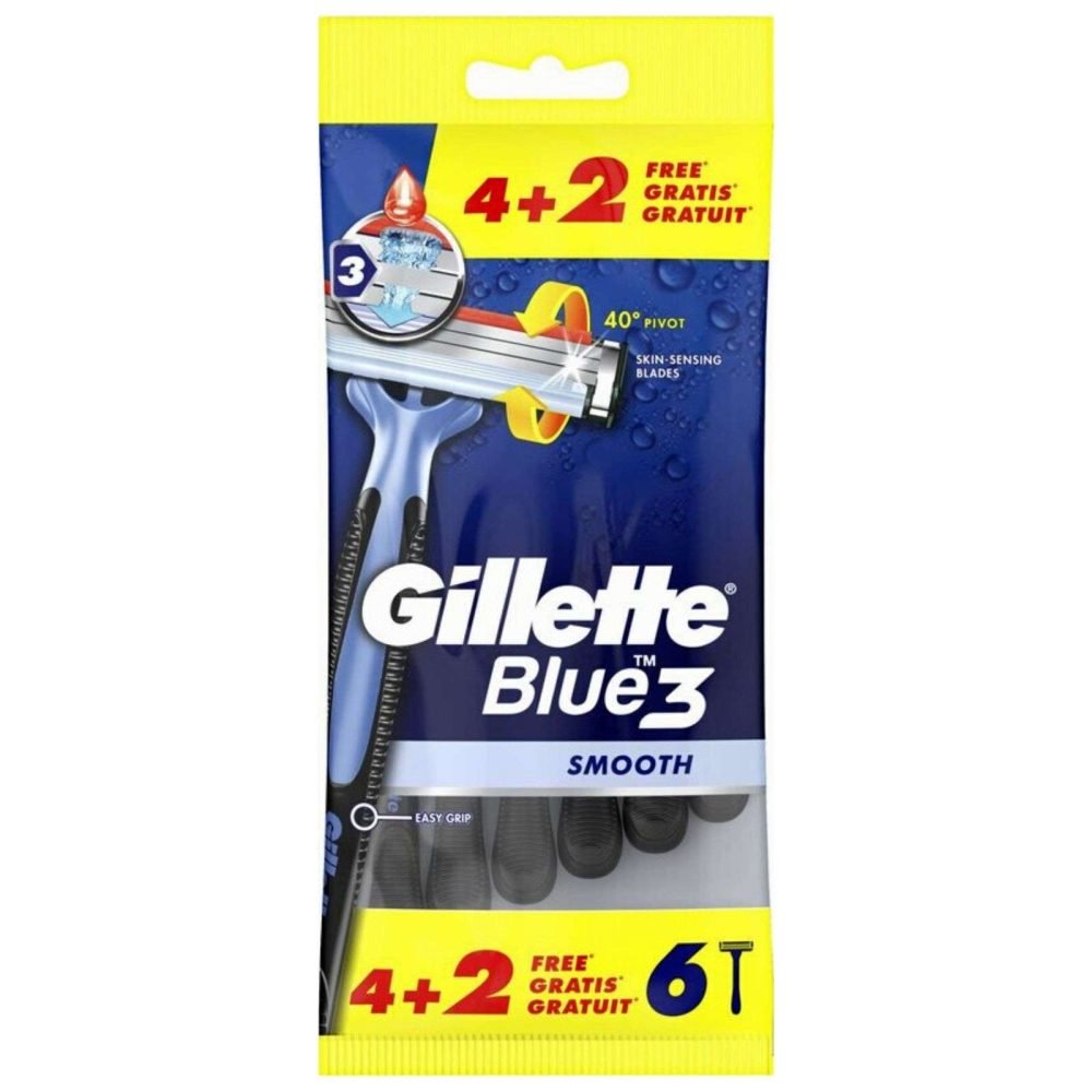 Gillette Blue 3 Smooth Zestaw Maszynka do Golenia 6szt