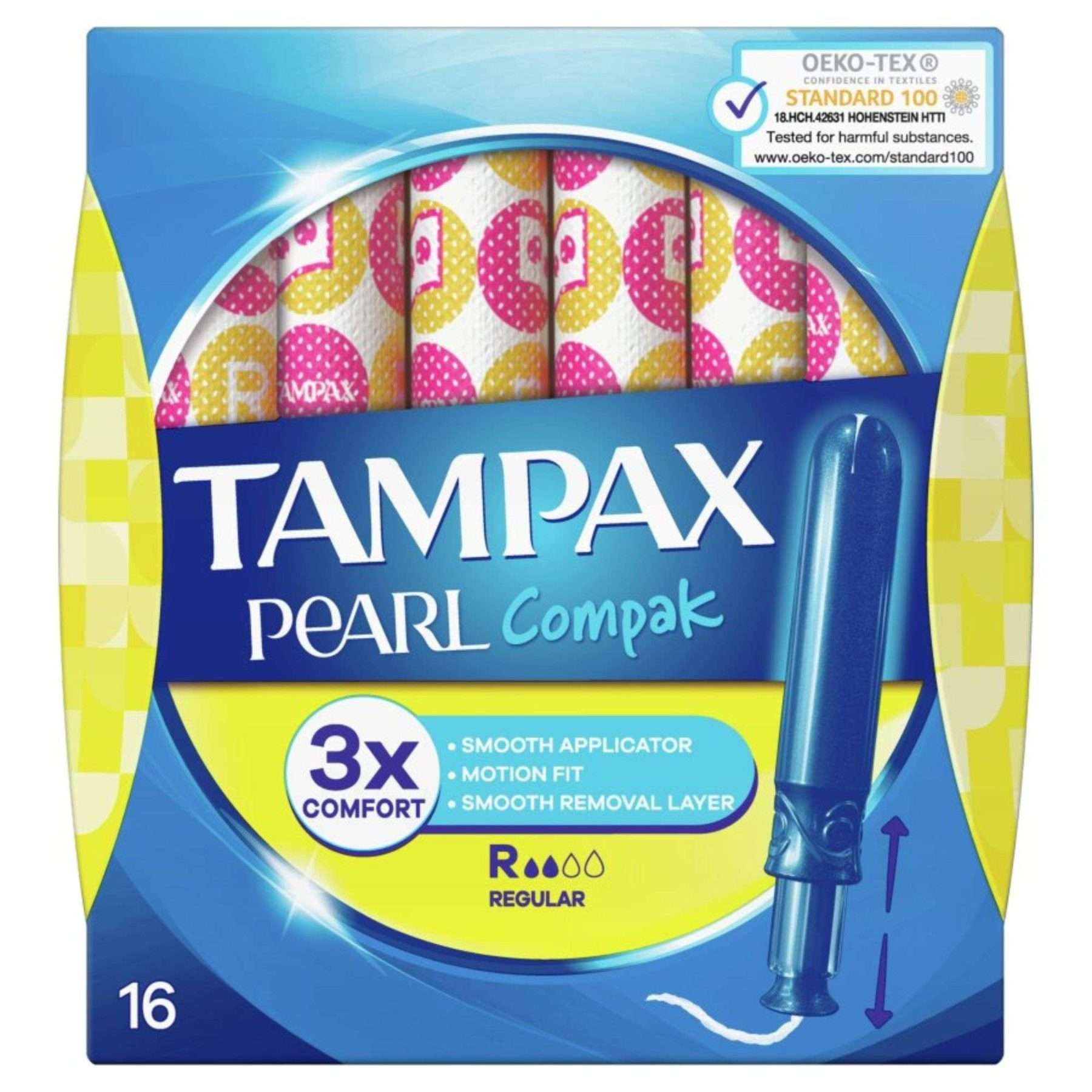 Tampax Pearl Compak Regular Tampony z Aplikatorem 16szt
