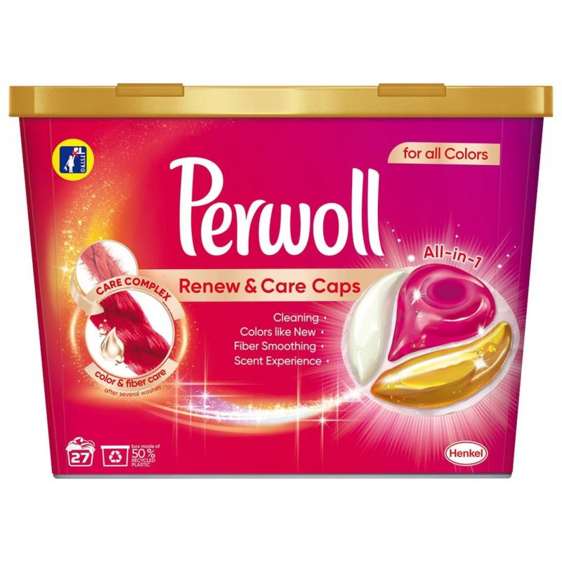 Perwoll Renew Care Complex Color Kapsułki do Prania 27szt