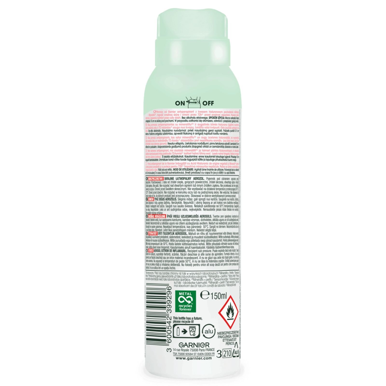 Garnier Mineral 6w1 Protection Antyperspirant Spray 150ml