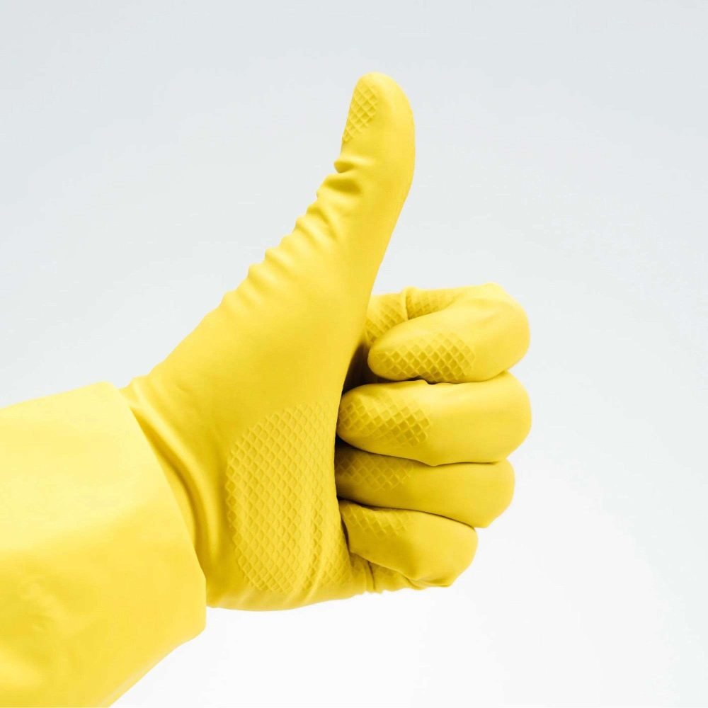 Rękawice Gumowe Paclan Bee Smart  Uniwersalne Antypoślizgowe Żółte L
