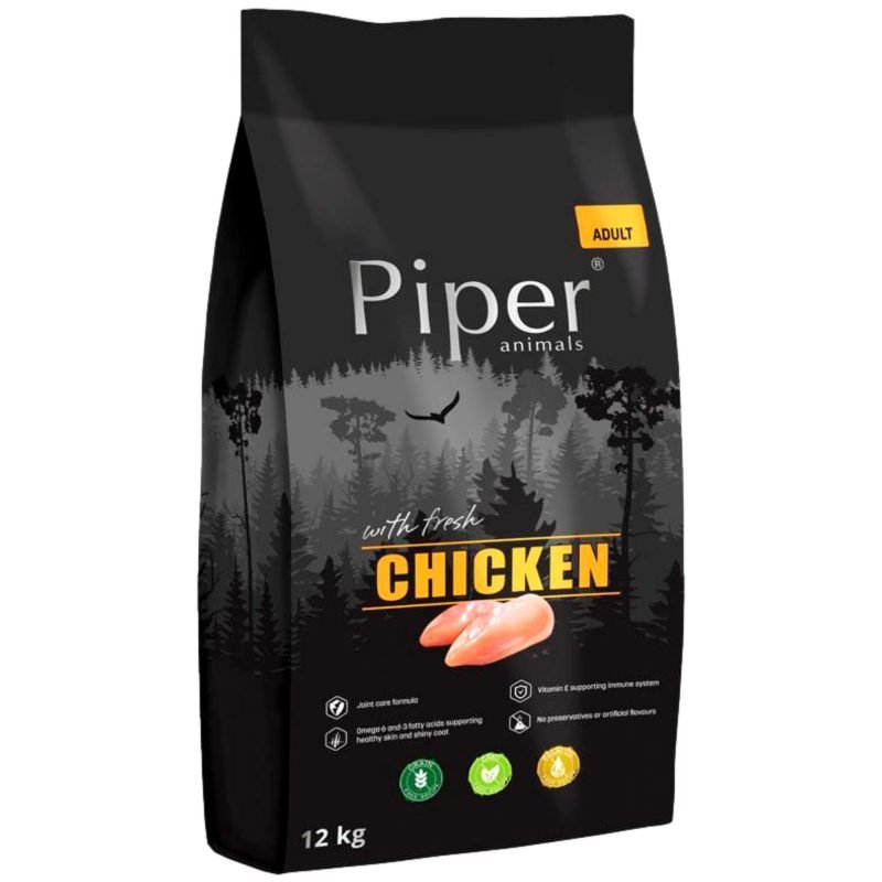 Piper Pies Sucha Karma dla Dorosłego Psa z Kurczakiem 12kg