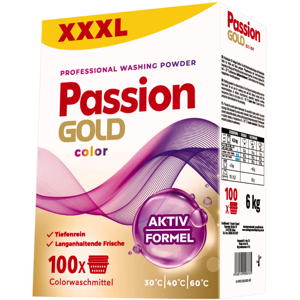 Passion Gold Color Proszek do Prania Koloru 6kg 100prań