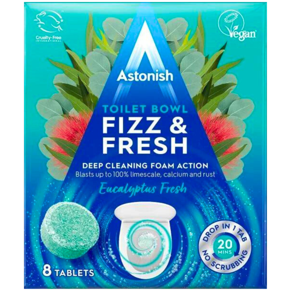 Tabletki do Czyszczenia Odkamieniania WC Astonish Frizz Eukaliptus Fresh 8szt